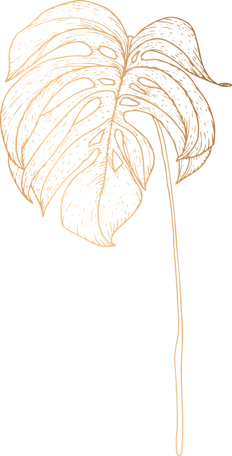 Gold palm leaf
