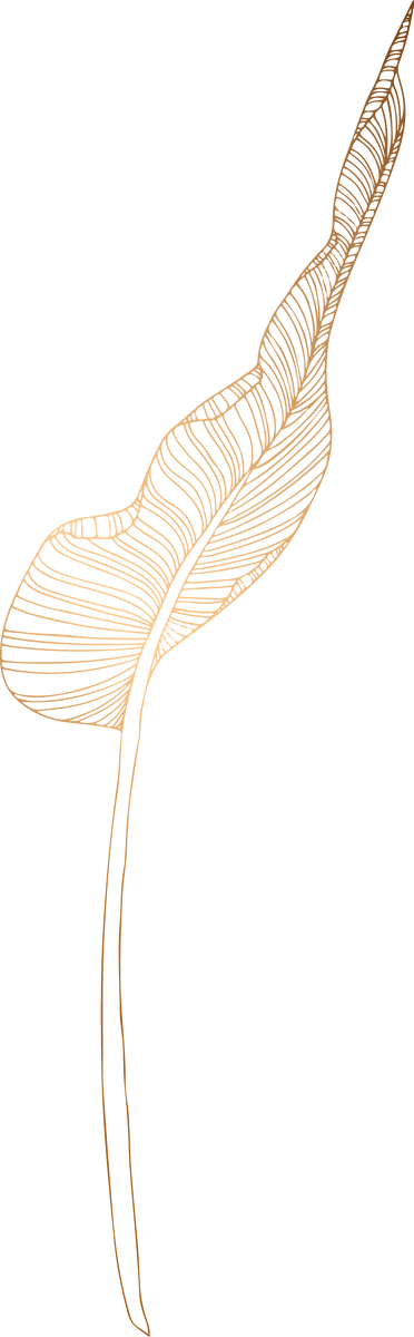 Gold palm leaf