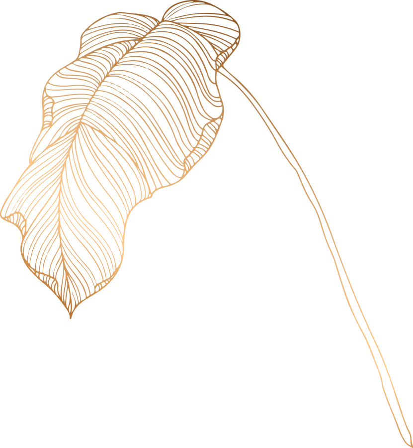 Gold palm leaf